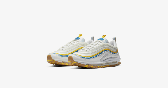 耐克子弹气垫跑鞋联名款白色 UNDEFEATED x Nike Air Max 97 “White”明早发售 货号:DC4830-100