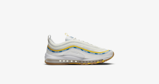 耐克子弹气垫跑鞋联名款白色 UNDEFEATED x Nike Air Max 97 “White”明早发售 货号:DC4830-100