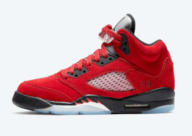 AJ5愤怒的公牛官图曝光 Air Jordan 5 “Raging Bull” 经典AJ5红色麂皮装扮复刻 货号:DD0587-600
