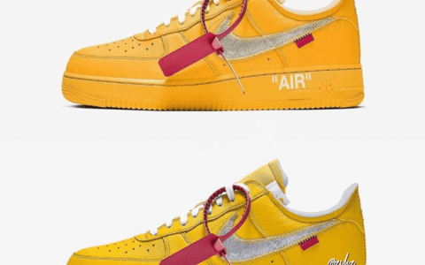 耐克空军OW联名黄色 OFF-WHITE x Nike Air Force 1 “University Gold” 全新耐克空军黄金配色 货号:DD1876-700
