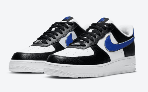 耐克空军白黑蓝 Nike Air Force 1 Low 空军蓝勾白黑鞋面太有盖章大师那味儿了 货号:DD9784-001