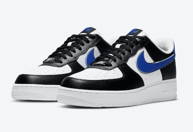 耐克空军白黑蓝 Nike Air Force 1 Low 空军蓝勾白黑鞋面太有盖章大师那味儿了 货号:DD9784-001