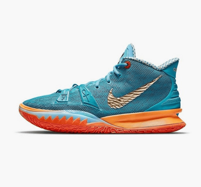 耐克欧文7神秘埃及主题 Concepts x Nike Kyrie 7 实战欧文7蓝橙联名款首次曝光 货号:CT1137-900