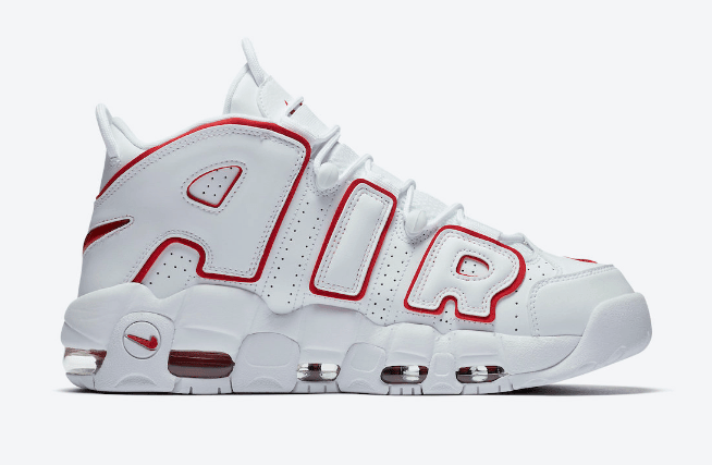 耐克皮蓬白红实战篮球鞋 Nike Air More Uptempo “Renowned Rhythm” 耐克大AIR新配色 货号：921948-102
