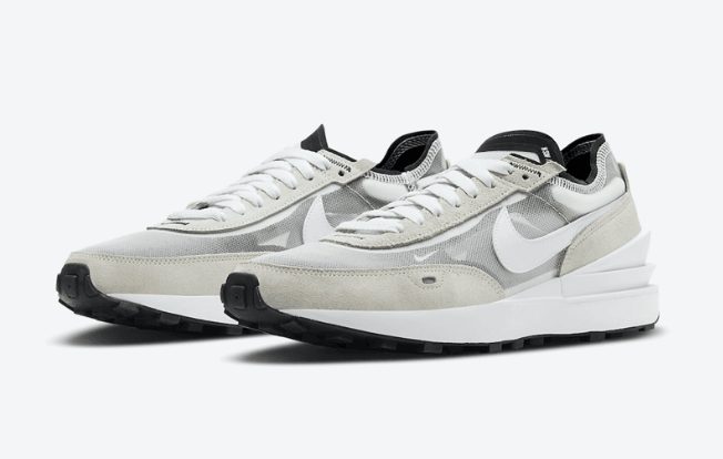 耐克华夫灰白镂空轻跑鞋 Nike Waffle One “Summit White” 耐克解构鞋 平民版Sacai 货号:DA7995-100