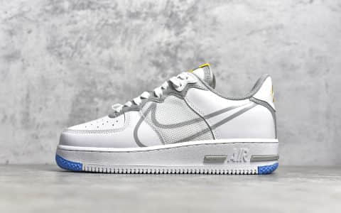 耐克空军白蓝大勾夜光 NIKE Air Force 1 React 大勾白蓝 原厂CJ版本耐克空军现货 货号：CT1020-100