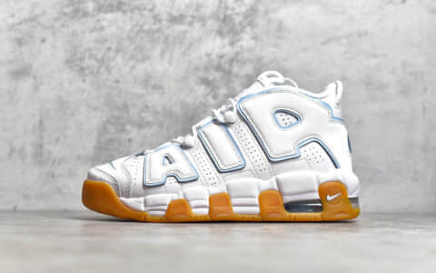 耐克皮蓬白薄荷实战篮球鞋 NIKE Wmns Air More Uptempo White Aqua Gum 莆田耐克皮蓬顶级复刻 货号：415082-107