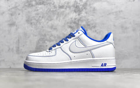 耐克空军纯原版本工厂 NIKE Air Force 1 '07 空军蓝白签字笔 耐克空军外贸渠道版本 货号：CN2896-102