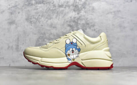 古驰哆啦A梦 古驰老爹鞋 广东顶级工厂Gucci Rhyton Vintage Trainer Sneaker 古驰带芯片精品老爹鞋