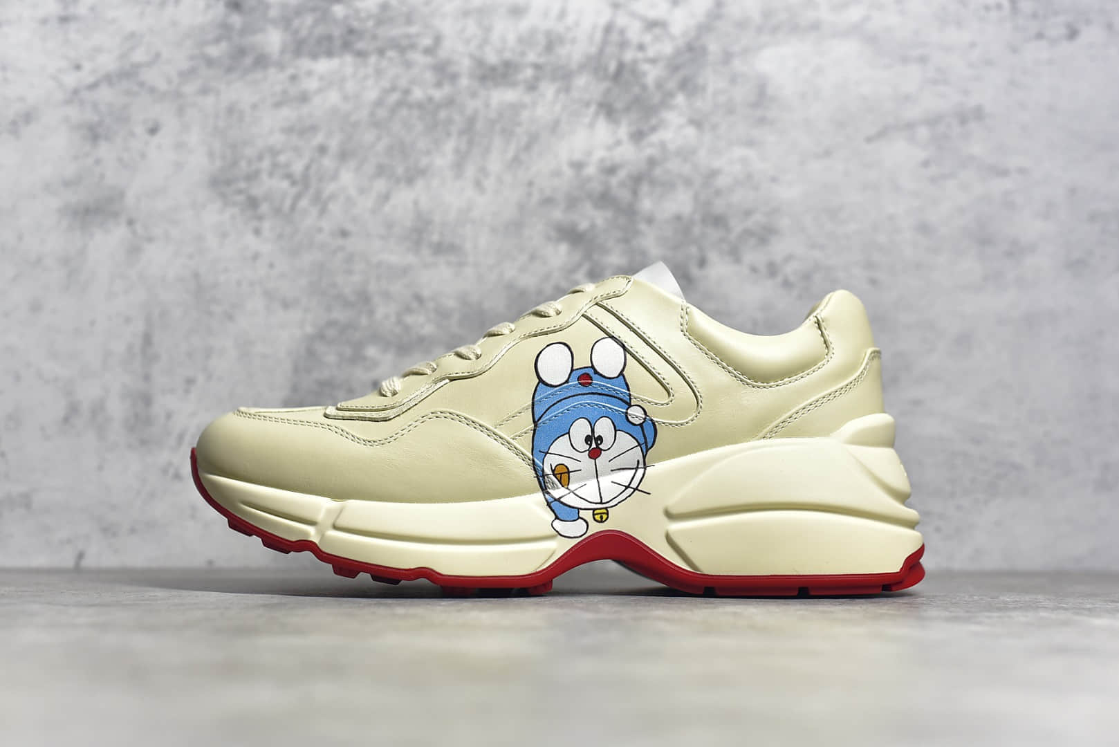 古驰哆啦A梦 古驰老爹鞋 广东顶级工厂Gucci Rhyton Vintage Trainer Sneaker 古驰带芯片精品老爹鞋