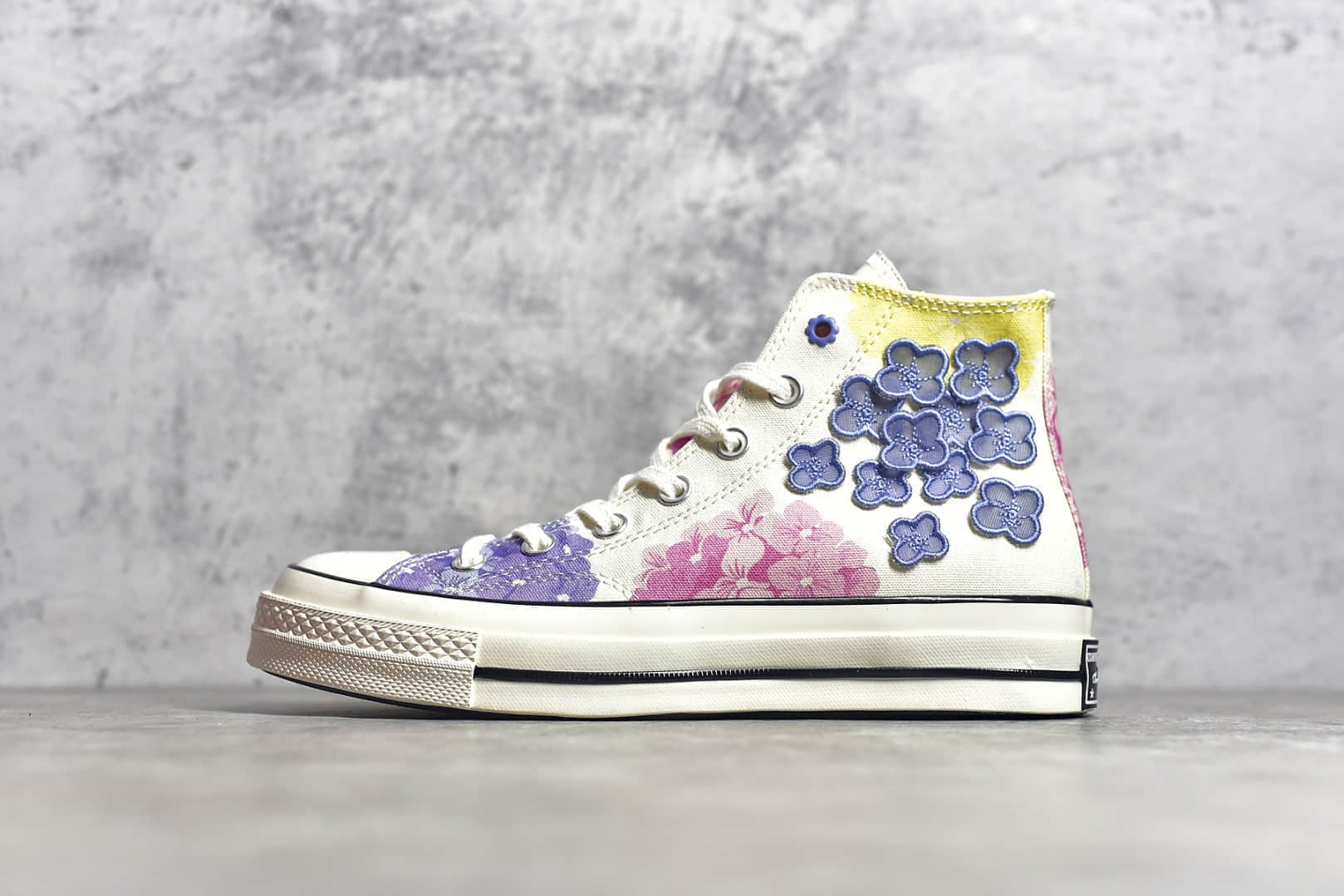 匡威花卉系列 莆田原厂品质匡威 Converse 2021 70s 匡威绣球花高帮帆布鞋