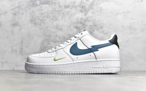 耐克空军断勾空军白蓝荔枝皮 NIKE Air Force 1'07 Low CJ纯原版本空军工厂货源 货号:DJ6894-100