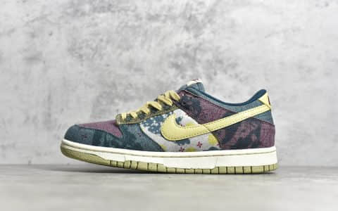 耐克Dunk水洗牛仔低帮 Nike Dunk Low SP “Community Garden” 莆田H12纯原版版本耐克柠檬水洗 货号:CZ9747-900