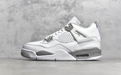 AJ4白奥利奥新款发售 莆田AJ4原厂复刻纯原版本 Air Jordan 4 “White Oreo” AJ4奥利奥 货号：CT8527-100