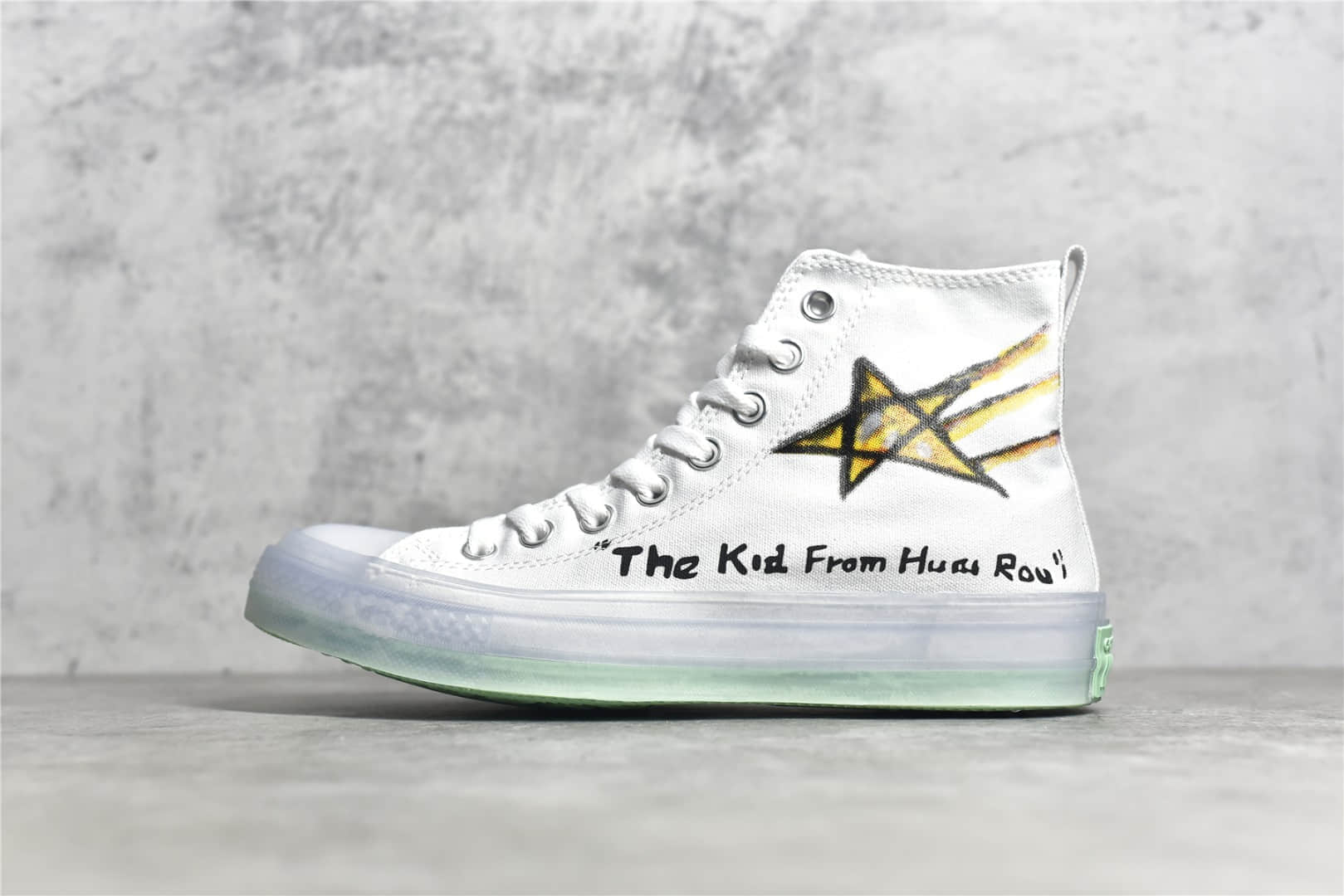 匡威白敬亭签名手绘涂鸦帆布鞋Converse Chuck 70s CX 匡威手绘涂鸦匡威皇冠流星 货号:171228C