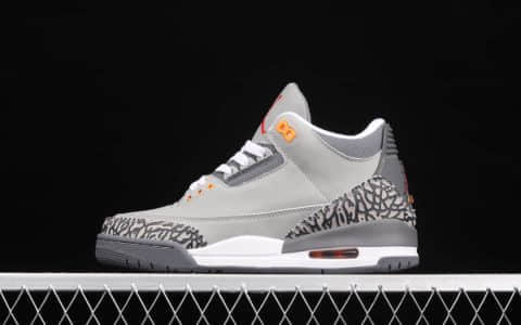 AJ3灰狼纯原版本 Air Jordan 3“Cool Grey” AJ3荔枝皮 AJ3灰色高帮篮球鞋 货号:CT8532-012