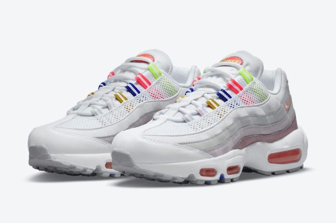 耐克MAX95渐变色 耐克新款老爹鞋Nike Air Max 95 “White Multi” 耐克全新AIR MAX95官图 货号:DH5722-100