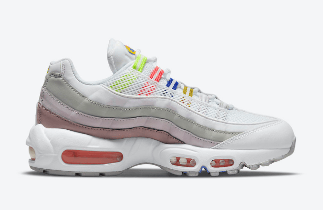 耐克MAX95渐变色 耐克新款老爹鞋Nike Air Max 95 “White Multi” 耐克全新AIR MAX95官图 货号:DH5722-100