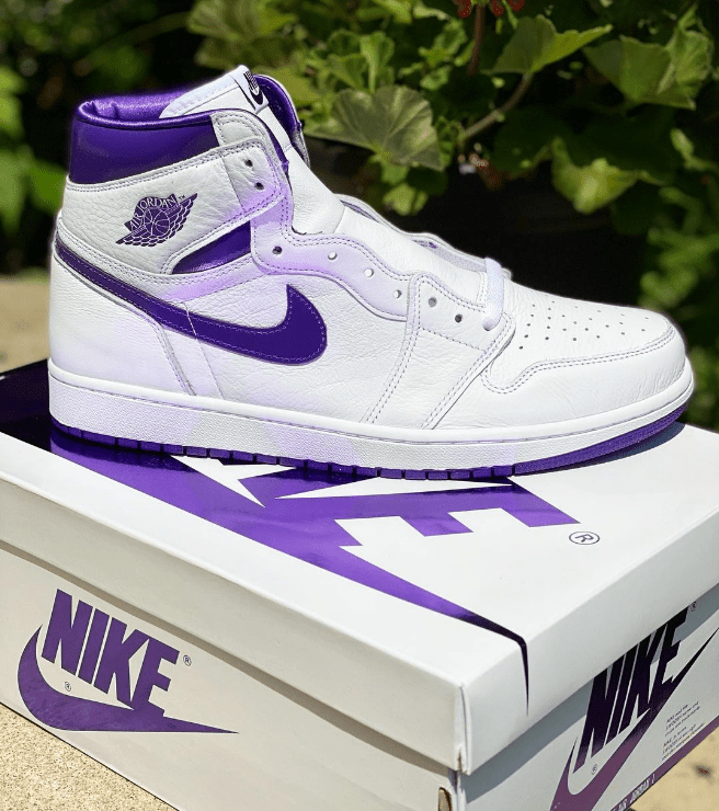 AJ1白紫元年复刻 Air Jordan 1 High OG WMNS “Court Purple” 全新AJ1白紫配色实物图 货号:CD0461-151