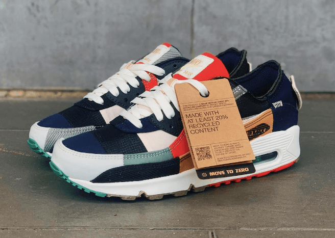 耐克MAX90缝合怪实物图 Nike Air Max 90 “Scrap” 耐克MAX90多材料拼接新款 货号:DJ4878-400