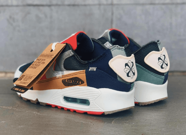 耐克MAX90缝合怪实物图 Nike Air Max 90 “Scrap” 耐克MAX90多材料拼接新款 货号:DJ4878-400