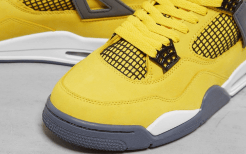 AJ4电母复刻 莆田AJ4 Air Jordan 4 “Lightning” 经典电母AJ4实物图 货号：CT8527-700