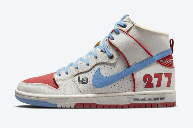 耐克保时捷联名 Ishod Wair x Magnus Walker x Nike SB Dunk High 耐克SB Dunk白蓝红高帮 货号:DH7683-100