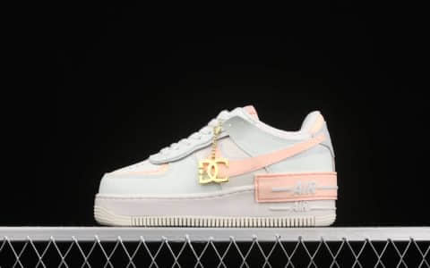 耐克空军马卡龙蓝粉色低帮 Nike Air Force 1 Shadow 耐克空军纯原复刻 耐克空军在增高鞋 货号:CU8591-104