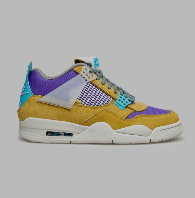 全新AJ4 Union联名款两个新配色即将发售 Union x Air Jordan 4 “Desert Moss” AJ4洛杉矶知名球鞋店铺联名 货号:DJ5718-300