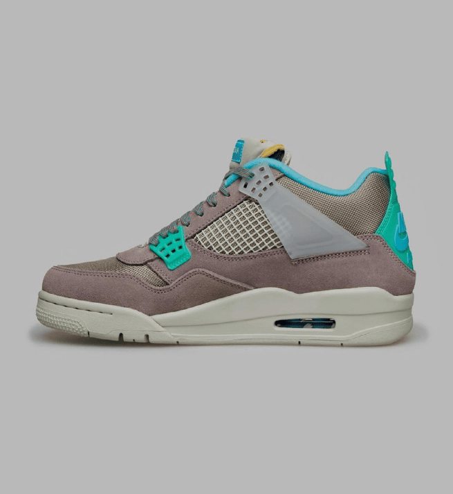 全新AJ4 Union联名款两个新配色即将发售 Union x Air Jordan 4 “Desert Moss” AJ4洛杉矶知名球鞋店铺联名 货号:DJ5718-300