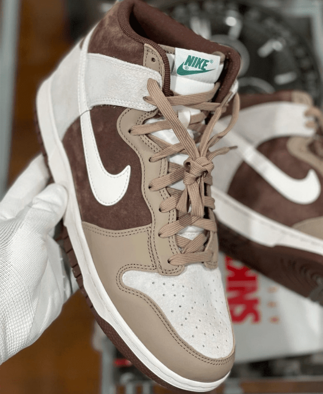 耐克Dunk巧克力配色 耐克Dunk高帮 Nike Dunk High “Light Chocolate” 耐克Dunk棕色高帮实物图 货号:DH5348-100