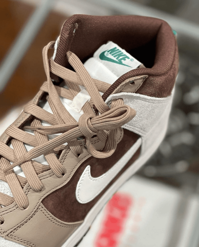 耐克Dunk巧克力配色 耐克Dunk高帮 Nike Dunk High “Light Chocolate” 耐克Dunk棕色高帮实物图 货号:DH5348-100