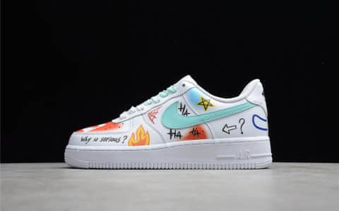 耐克空军鸳鸯板鞋 Nike Air Force 1 Low '07 空军 低帮 耐克空军涂鸦低帮板鞋 耐克空军纯原版本 货号：CW2288-111