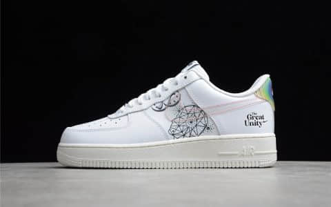耐克空军大团结耐克空军抽象画白色低帮 Nike Air Force 1 Low “The Great Unity” 耐克空军纯原版本复刻 货号：DM5447-111