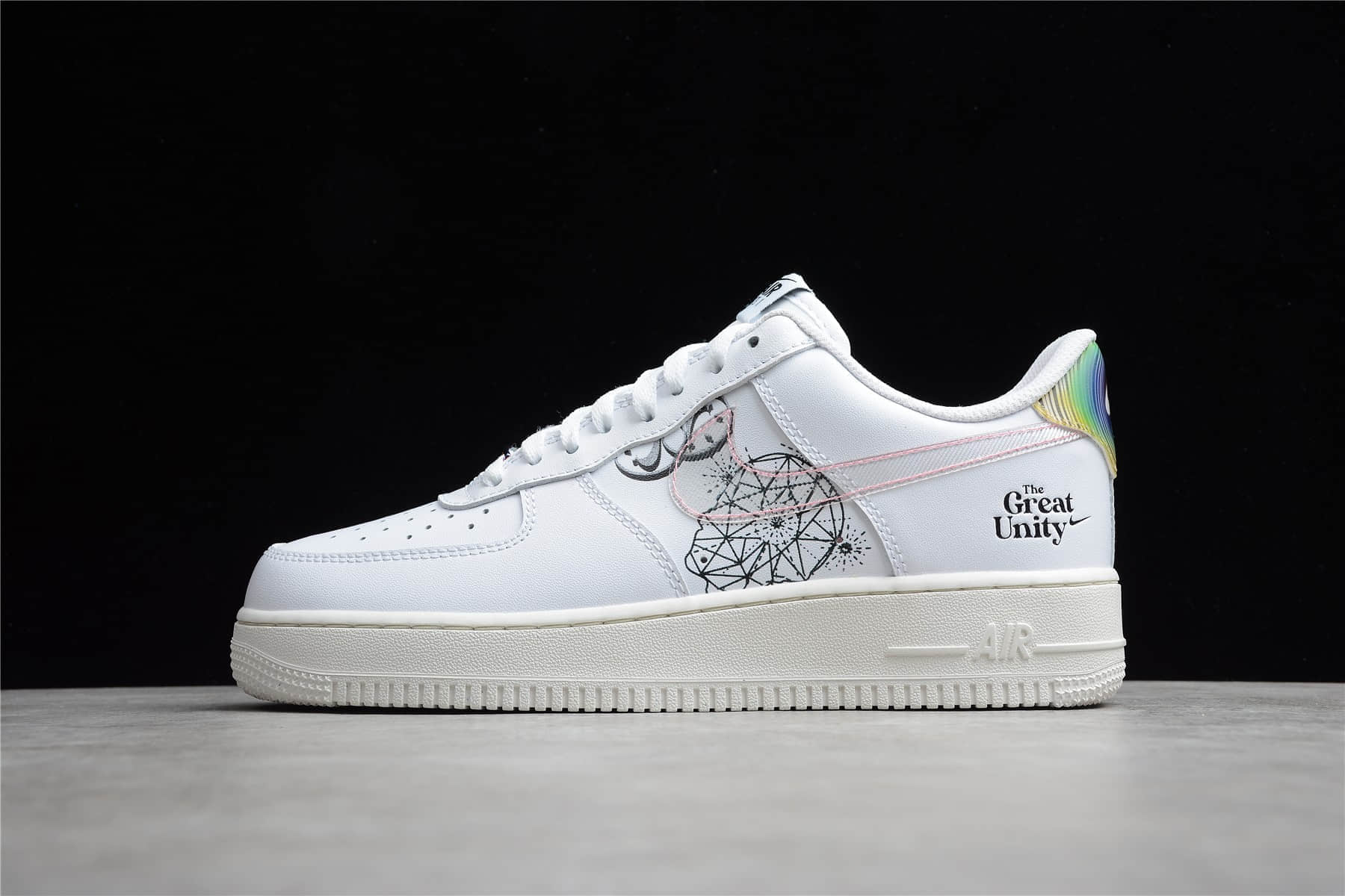 耐克空军大团结耐克空军抽象画白色低帮 Nike Air Force 1 Low “The Great Unity” 耐克空军纯原版本复刻 货号:DM5447-111