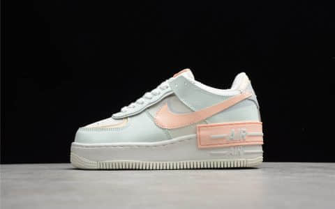 耐克空军马卡龙淡绿粉 Nike Air Force 1 Shadow 公司级版本原厂耐克空军渠道 耐克空军女鞋 货号:CU8591-104