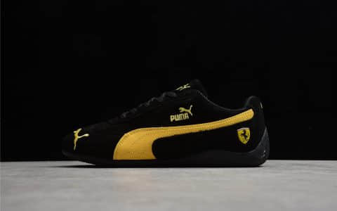 彪马法拉利联名款赛车休闲鞋 Puma Future Cat Leather Sf 彪马法拉利黑黄配色 货号：300833-02