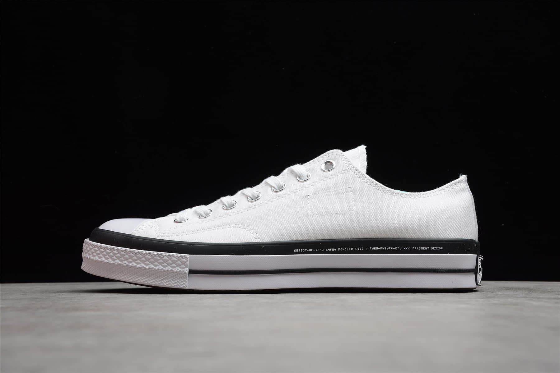 匡威藤原浩闪电联名 Fragment x Moncler x Converse 1970S 陈伟霆同款匡威 匡威白色低帮 货号:169070C