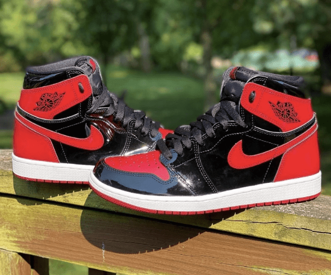AJ1黑红漆皮版本 AJ1黑红高帮 Air Jordan 1 High OG “Bred Patent” 经典AJ1黑红复刻 货号:555088-063