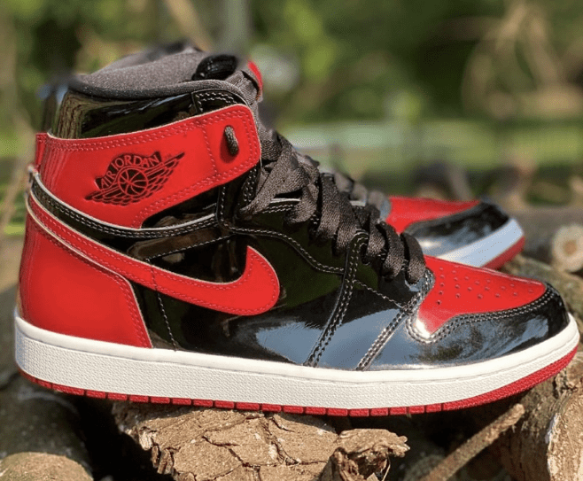 AJ1黑红漆皮版本 AJ1黑红高帮 Air Jordan 1 High OG “Bred Patent” 经典AJ1黑红复刻 货号:555088-063