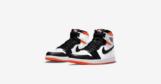 AJ1扣碎篮板中帮 Air Jordan 1 Hi “Electro Orange” 全新AJ1白黑橙中帮预告 货号:555088-180