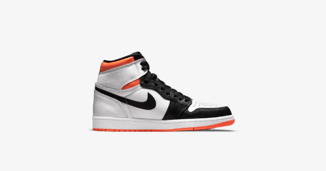 AJ1扣碎篮板中帮 Air Jordan 1 Hi “Electro Orange” 全新AJ1白黑橙中帮预告 货号:555088-180