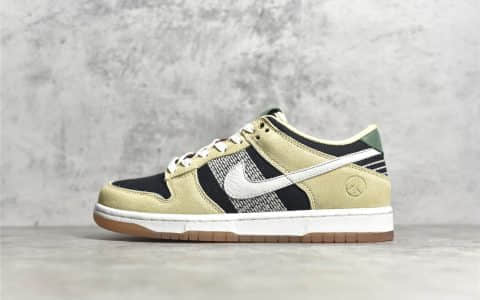 耐克Dunk园丁杏白黑低帮 Nike Dunk Low ” Roped in Peace ” 园丁 杏白黑 货号：DJ4671-294