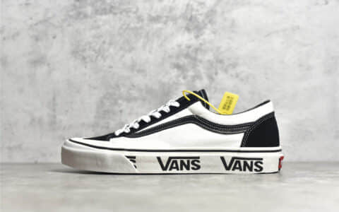 万斯半月包头黑白低帮帆布鞋 万斯真标硫化纯原版本 Vans Style 36黑白色 货号：VN0A3ZCJ9IG