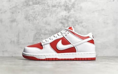 耐克Dunk大学红莆田纯原版本 Nike Dunk Low “University Red” 耐克白红低帮板鞋 货号:DD1391-600