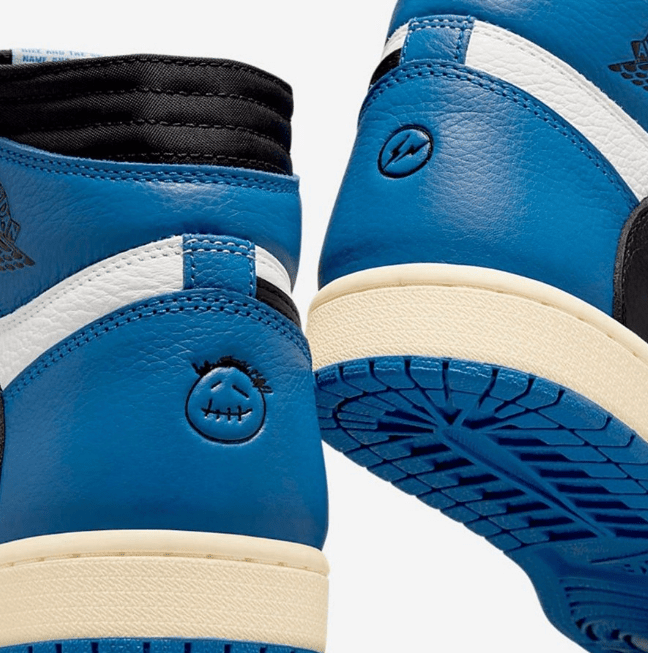 AJ1 TS 藤原浩联名白蓝高帮 Travis Scott x fragment design x Air Jordan 1 Hi AJ1倒钩闪电 货号:DH3227-105