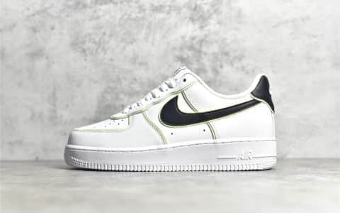 耐克空军一号白黑低帮 Nike Air Force 1 Low 07 耐克空军黑白夜光 耐克空军荔枝皮 货号:CW2288-304