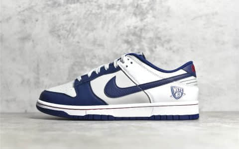 耐克Dunk NBA联名篮网配色 NBA x Nike Dunk Low EMB “Nets” 耐克Dunk灰蓝低帮 耐克NBA联名款