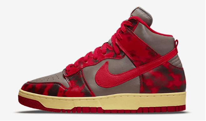 耐克Dunk红色迷彩高帮 Nike Dunk Hi 1985 “Red Acid” 全新耐克Dunk红色复古配色发售 货号:DD9404-600