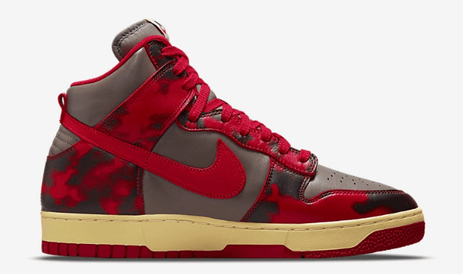 耐克Dunk红色迷彩高帮 Nike Dunk Hi 1985 “Red Acid” 全新耐克Dunk红色复古配色发售 货号:DD9404-600